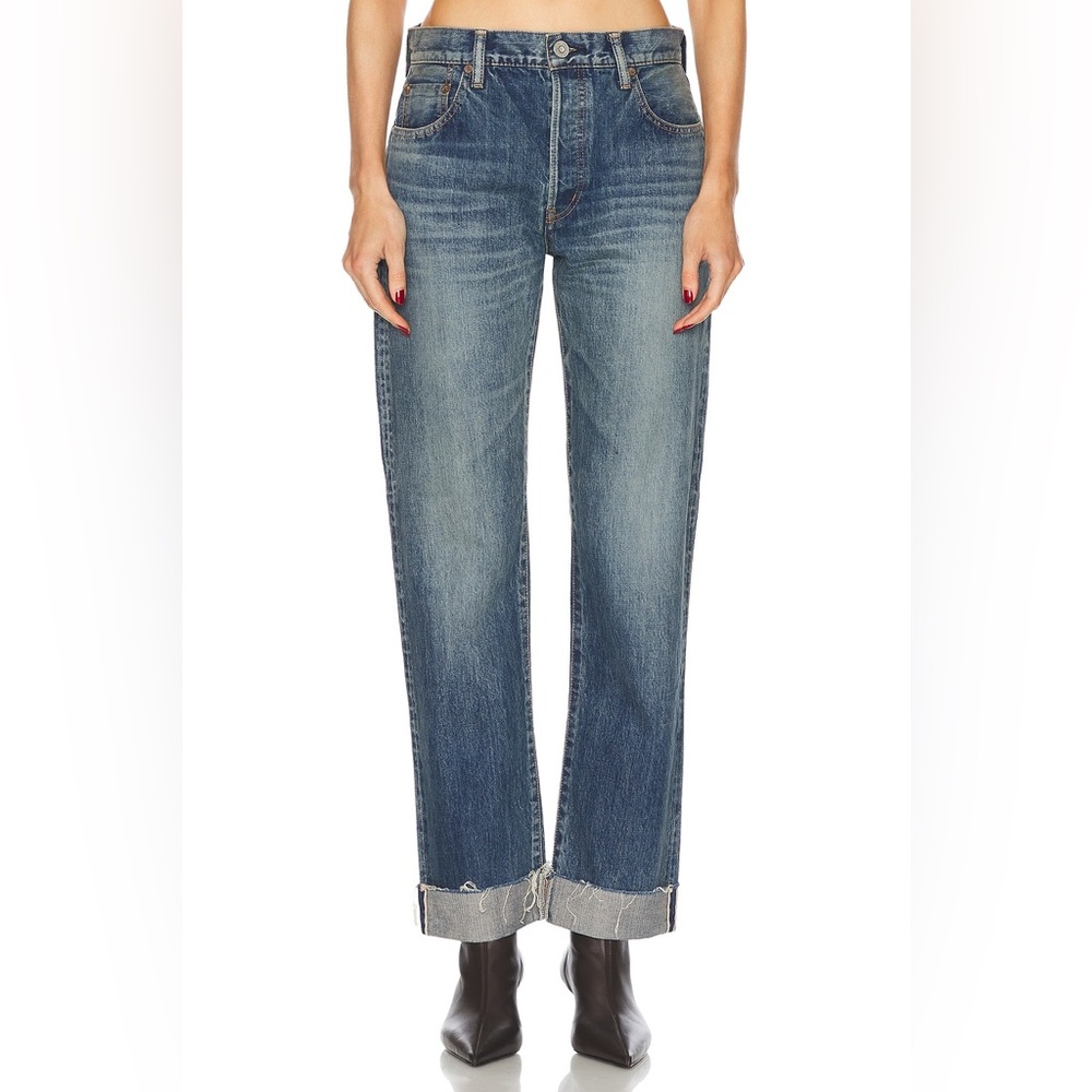 Moussy Hopewell Straight Leg Blue Jeans